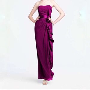 David’s Bridal Dress Front Ruffle Cascade Size 4